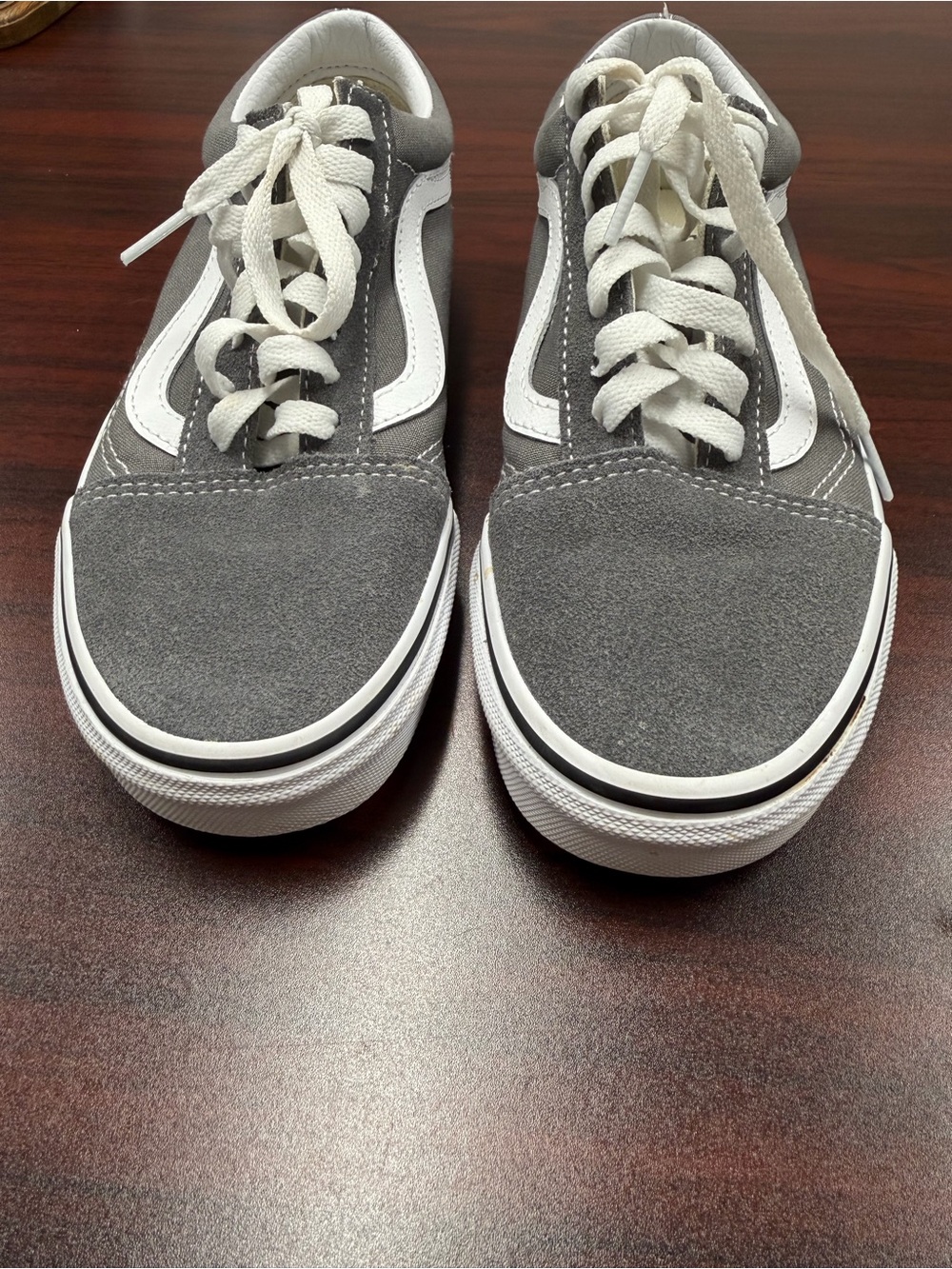 Vans Old Skool Suede & Canvas Sneakers - Gray & White